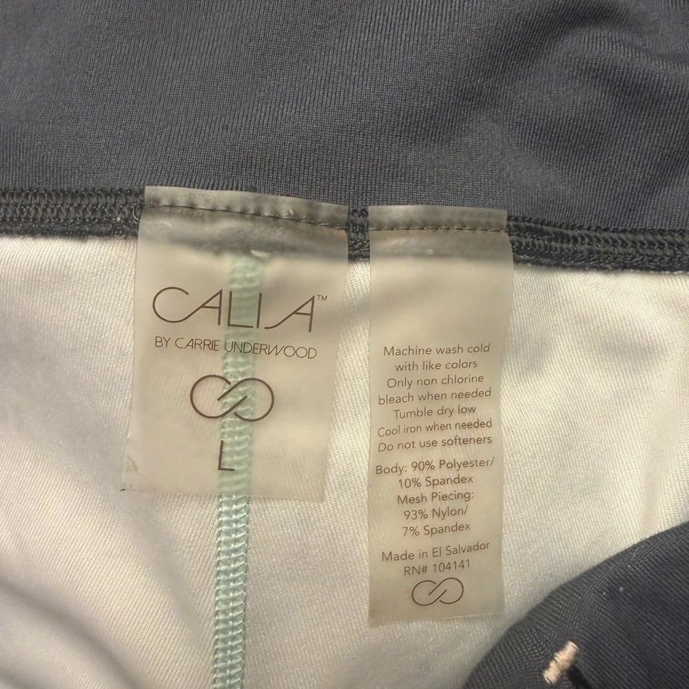 CALIA by Carrie Underwood Dark Gray and Mint Athletic Shorts - Picture 4 of 4